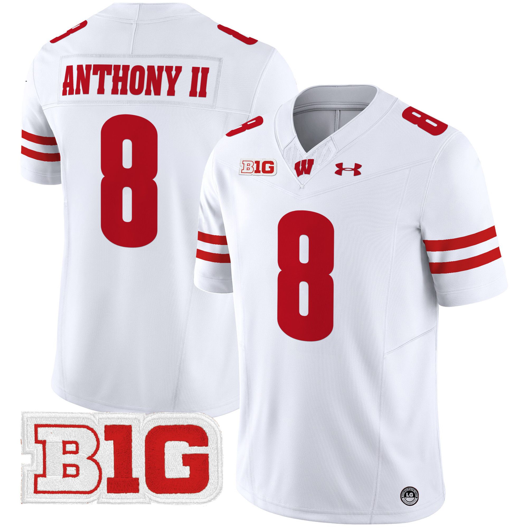 Men Wisconsin Badgers #8 Anthony ii White 2024 Vapor Limited NCAA Jersey->ncaa teams->NCAA Jersey